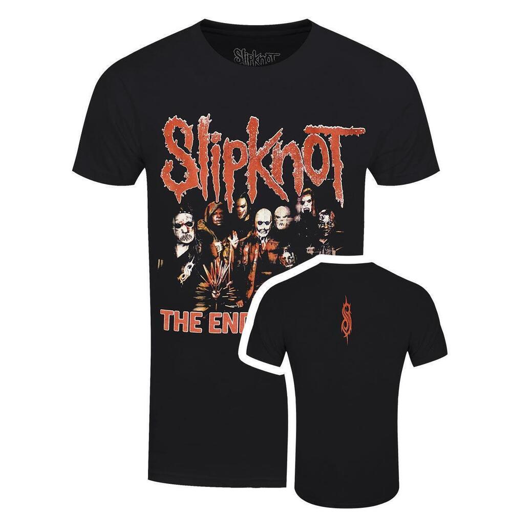 Slipknot The End So Far Group Photo Mens Black Tshirt 2 Sided